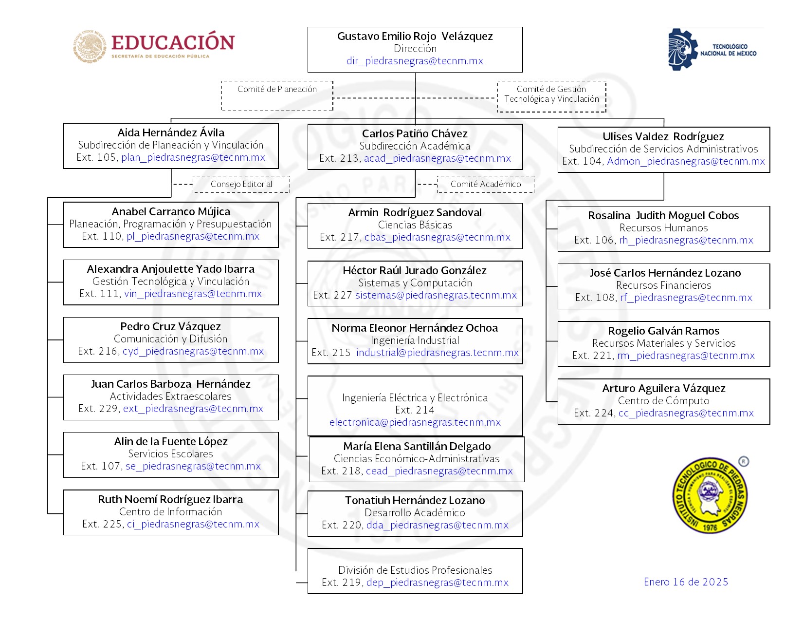 Organigrama - Instituto Tecnologico de Piedras Negras